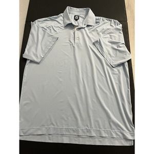 Footjoy 2XL XXL Adult Polo Shirt Golf Performance Blue Short Sleeve Sports Mens